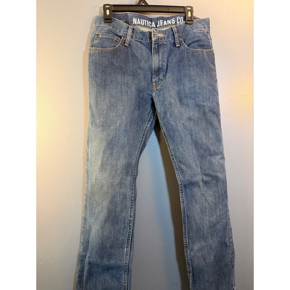 Nautica Jeans Co Mens Slim Fit Blue Denim Jeans Medium Wash Casual Pants